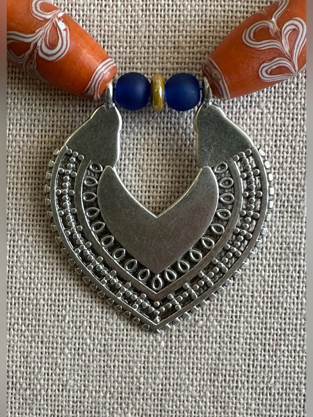 Handmade orange african